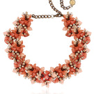 Aidan & Ice Peach Emilia Necklace featuring a delicate peach-colored pendant on a fine chain, elegant jewelry for women.