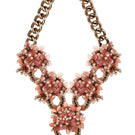 Aidan & Ice Peach Greta Necklace featuring a delicate peach-colored pendant on a fine chain.