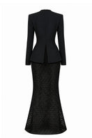 Nihan Peker BOBO long sleeve gown with elegant design, featuring soft fabric and a flowing silhouette, perfect for formal occasions.