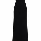 Nihan Peker Sabaa Black Gown with elegant long sleeves and flowing fabric, perfect for formal occasions.