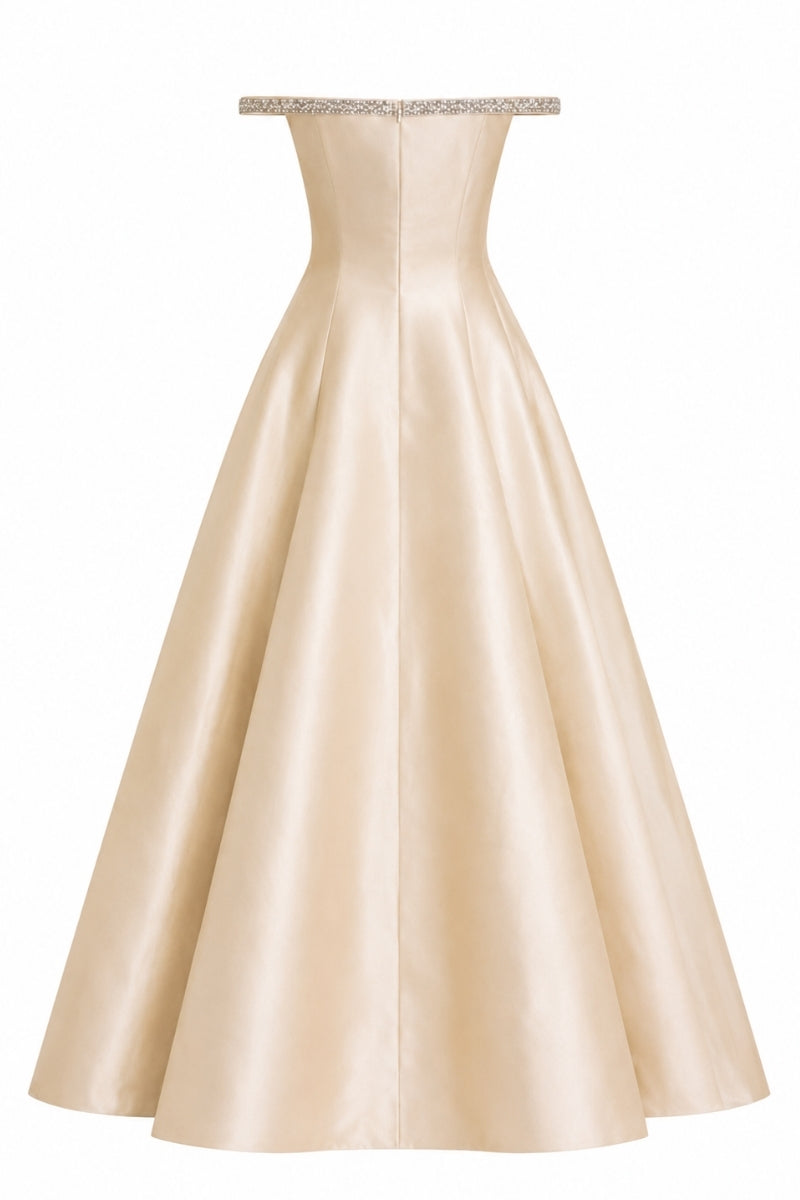 Elegant Nihan Peker Aminna Ballgown with intricate detailing, full-length gown perfect for formal occasions.