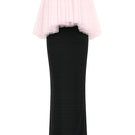 Nihan Peker LA BOMBA gown featuring elegant fabric and intricate design, showcased in a stylish fashion photo.