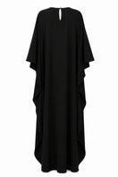 Nihan Peker NEEHAL batwing gown in elegant fabric, featuring flowing sleeves and intricate detailing, suitable for formal occasions.