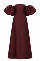 Nihan Peker Mustesna gown in elegant fabric, featuring intricate detailing and a flowing silhouette, perfect for formal occasions.