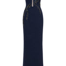 Nihan Peker STATUA gown in elegant design, showcasing rich fabric and intricate detailing on a luxurious evening dress.