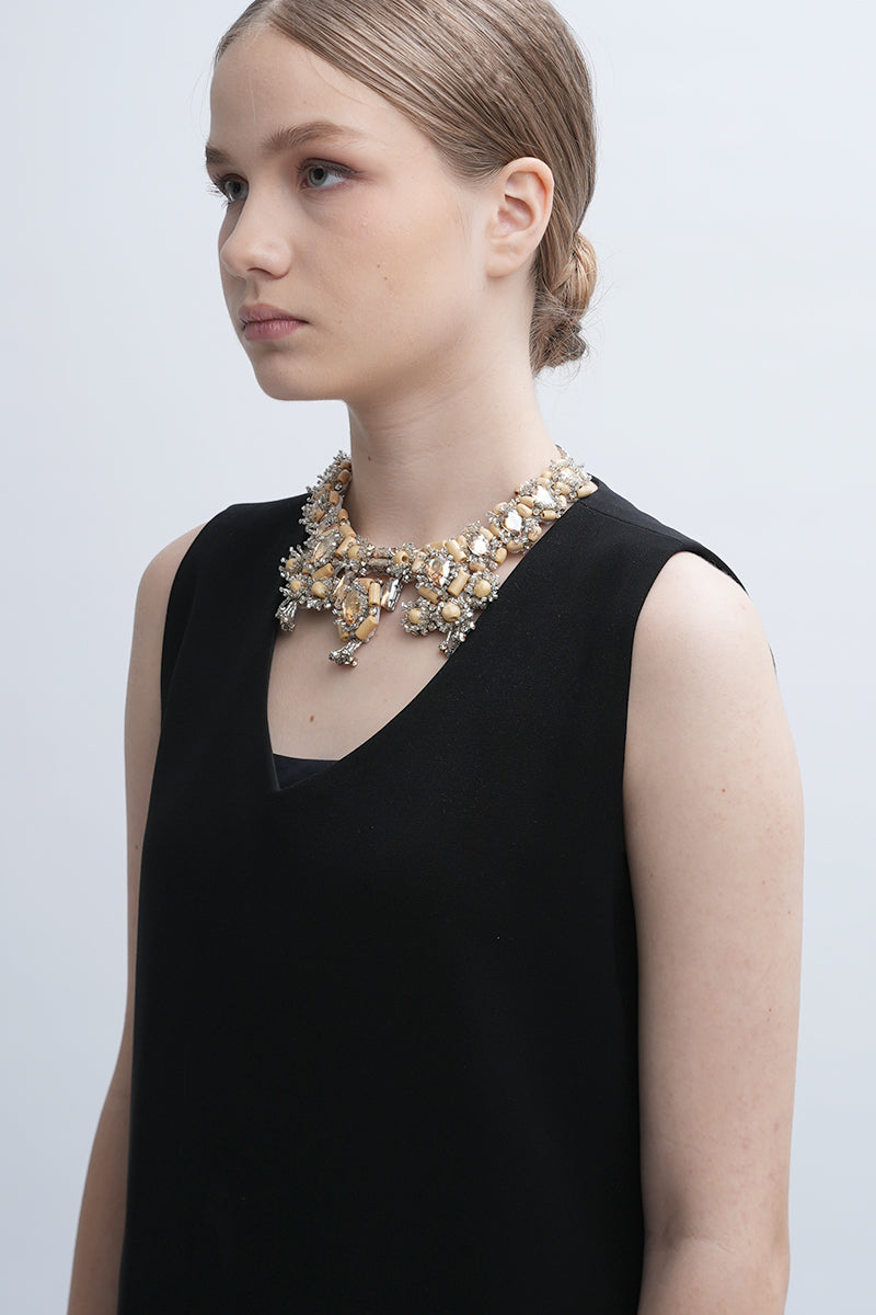 Aidan & Ice Sand Cascade Necklace featuring layered gold chains with delicate sand-inspired pendant details.