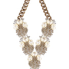 Aidan & Ice Savanna white necklace featuring a delicate chain with a stylish white pendant, displayed against a neutral background.