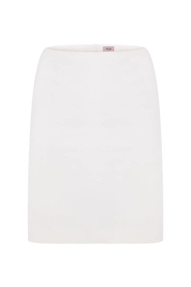 WHITE LOW-RISE TUBE MINI SKIRT - CULT MIA
