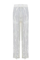 Maz Manuela Álvarez NUNO lace culotte trousers, stylish pants with lace details, shown on a model.