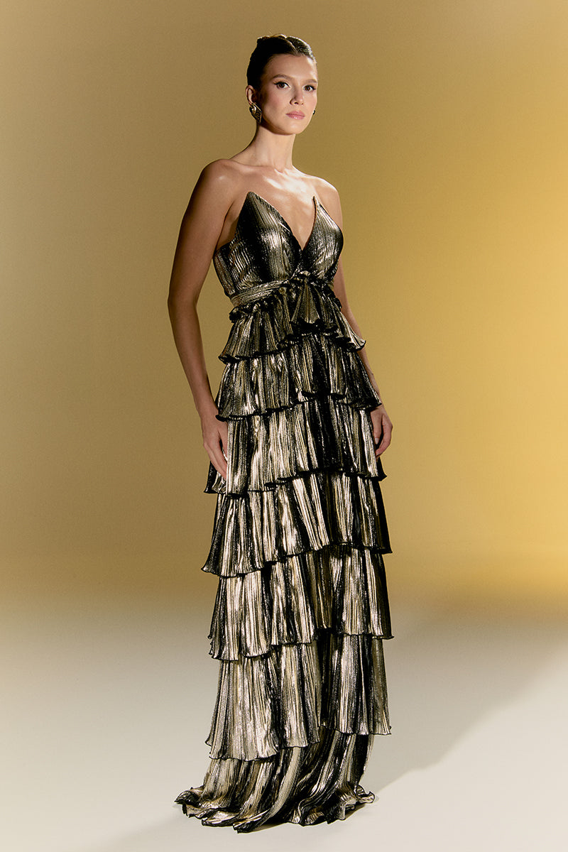 GOLDEN VERSAILLES GOWN - CULT MIA
