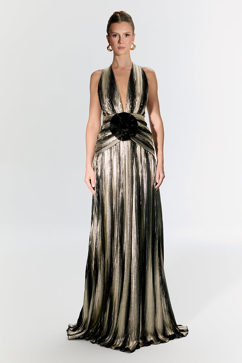 Nur Karaata Louvre Palace gown in elegant fabric, featuring intricate details and a regal design for formal occasions.