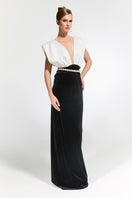 Nur Karaata Ciragan Palace gown, elegant formal evening gown with intricate details, showcased in a luxurious design.