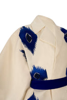 Nadya Shah TYCHEE blue jacket with a tailored fit, featuring a high collar and stylish design, perfect for casual wear.