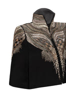 Nadya Shah All About Eve cape jacket in soft fabric, featuring elegant drape and stylish design for a sophisticated look.