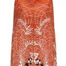 Nadya Shah Clementine cape jacket in vibrant orange with open front and wide collar, stylish outerwear for fall and winter.