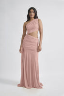 Deme by Gabriella Narcisa maxi gown featuring a flowing silhouette, elegant fabric, and intricate detailing in a sophisticated design.
