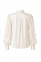 Nihan Peker NAREEN vanilla co-ords set featuring a matching top and pants with a relaxed fit.