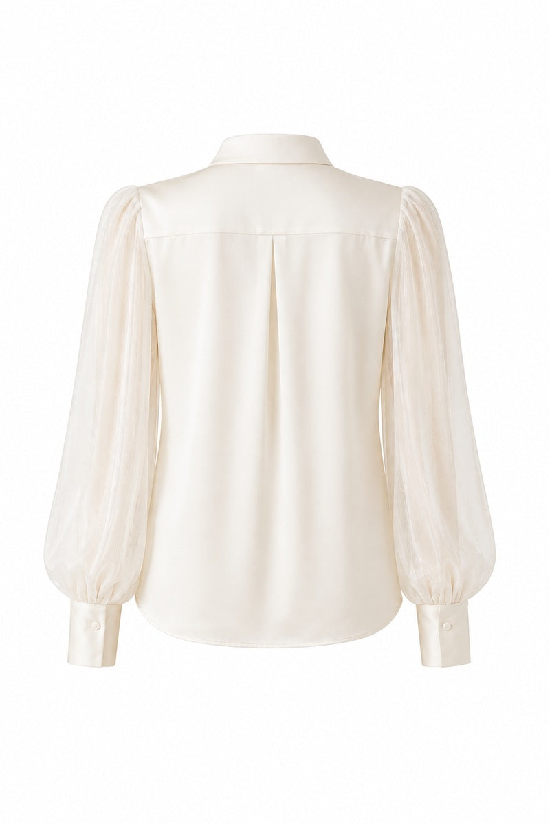 Nihan Peker NAREEN vanilla co-ords set featuring a matching top and pants with a relaxed fit.