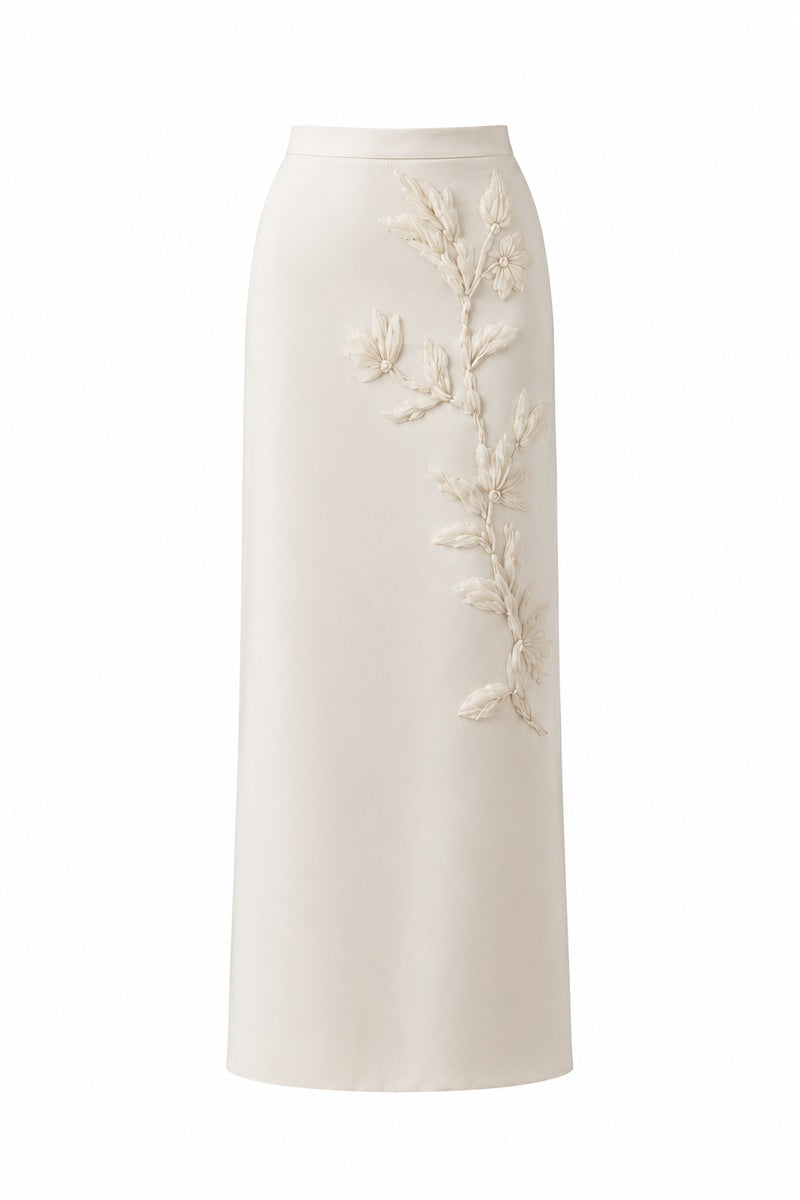 Nihan Peker NAREEN Vanilla co-ord set featuring a matching top and pants in a soft vanilla color.