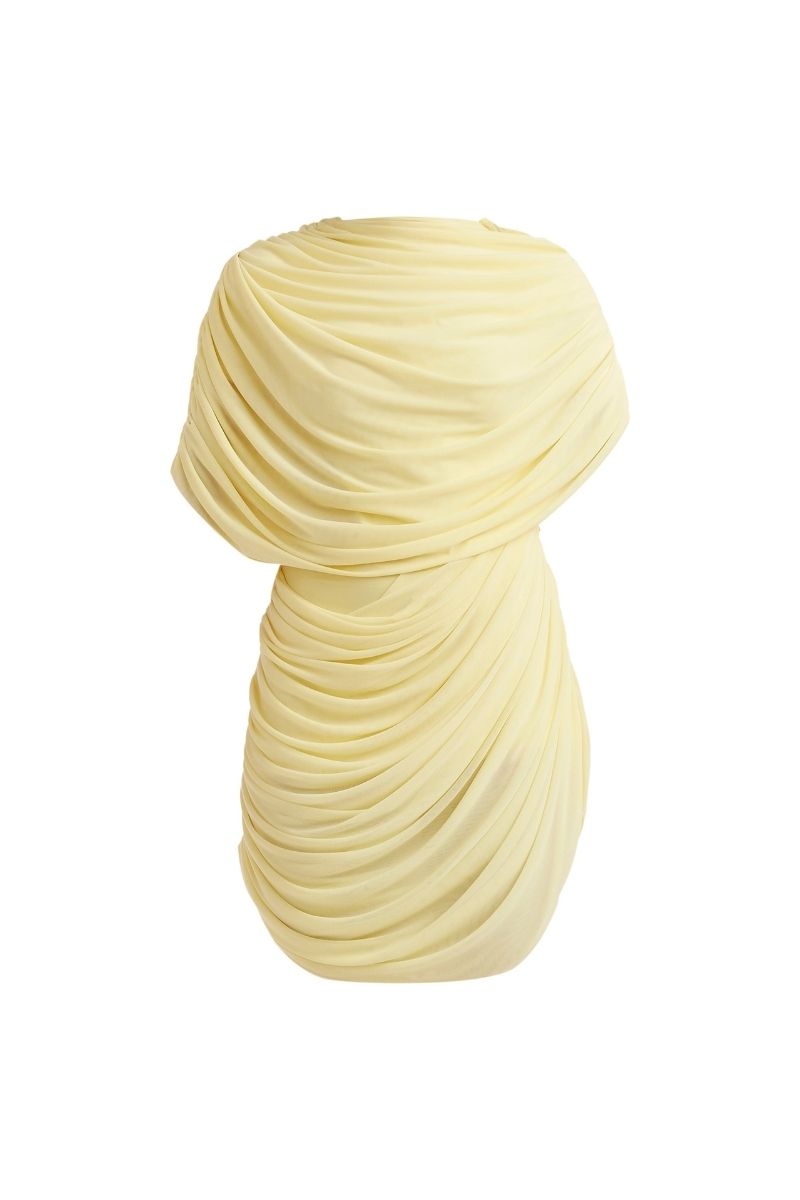 NATALIA BUTTER YELLOW MINI DRESS - CULT MIA