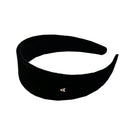 Aethera YALIA velvet silk black headband, soft and luxurious hair accessory with a smooth velvet finish, ideal for stylish hair styling.