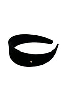 Aethera YALIA velvet silk black headband, soft and luxurious hair accessory with a smooth velvet finish, ideal for stylish hair styling.