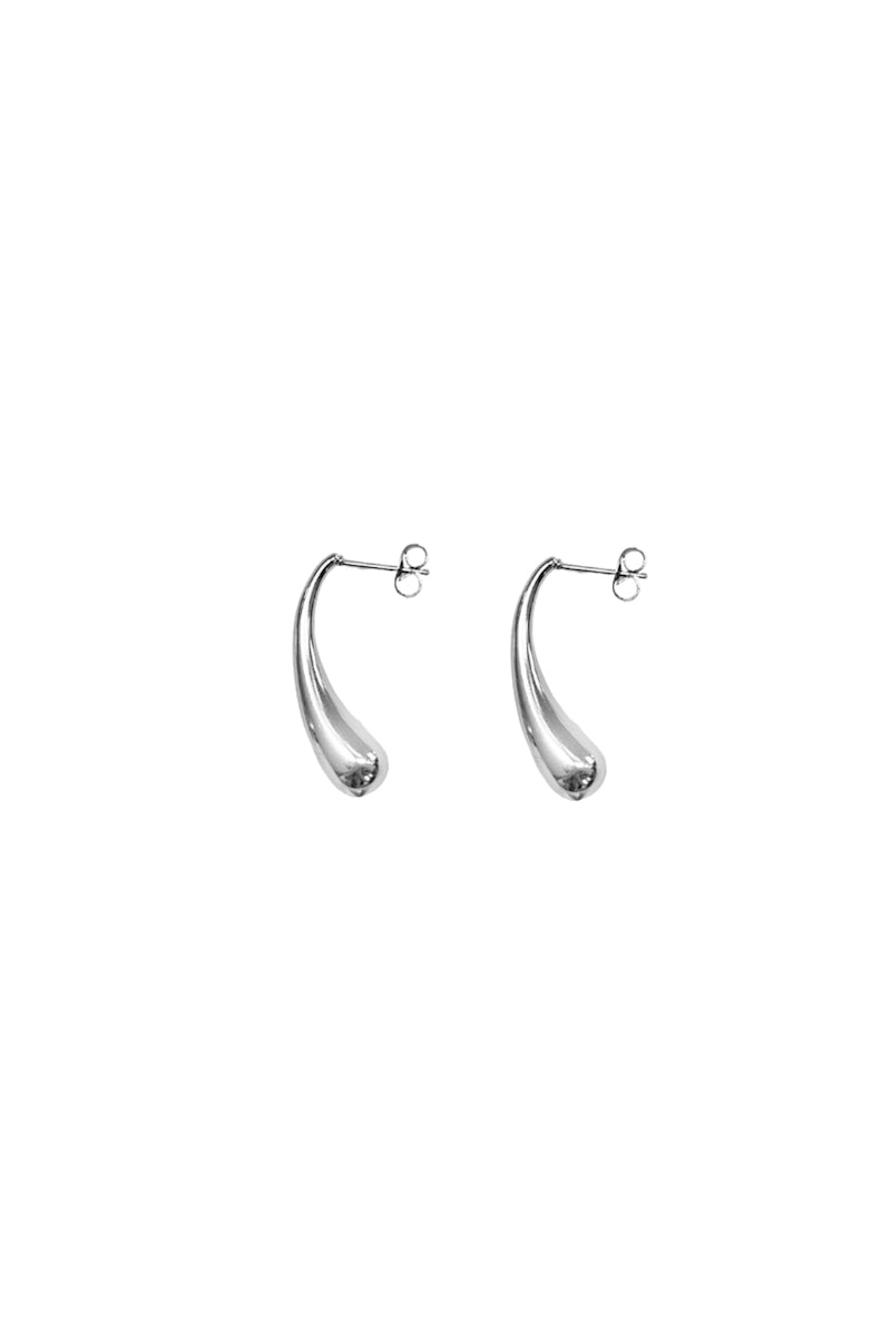 Aethera Layda sterling silver earrings featuring sleek, modern design with polished finish, perfect for elegant style.
