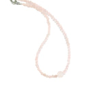 Aethera Quivana Rose Quartz Collar Necklace featuring a delicate rose quartz pendant on a fine chain.
