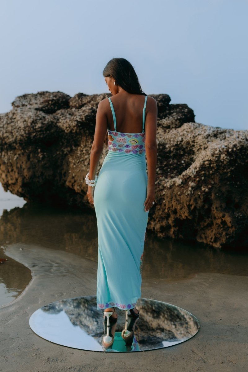 Oceanus New YORK STRAPPED DRESS IN BLUE | Cult Mia Oceanus New YORK STRAPPED DRESS IN BLUE | Cult Mia
