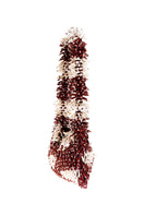 SAC DE SOUL Nina burgundy cream and gold top handle bag with elegant gold accents and structured design.