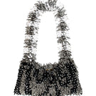 Nina gray, black, and white top handle bag by SAC DE SOUL with structured design and sleek finish, displayed from the front.