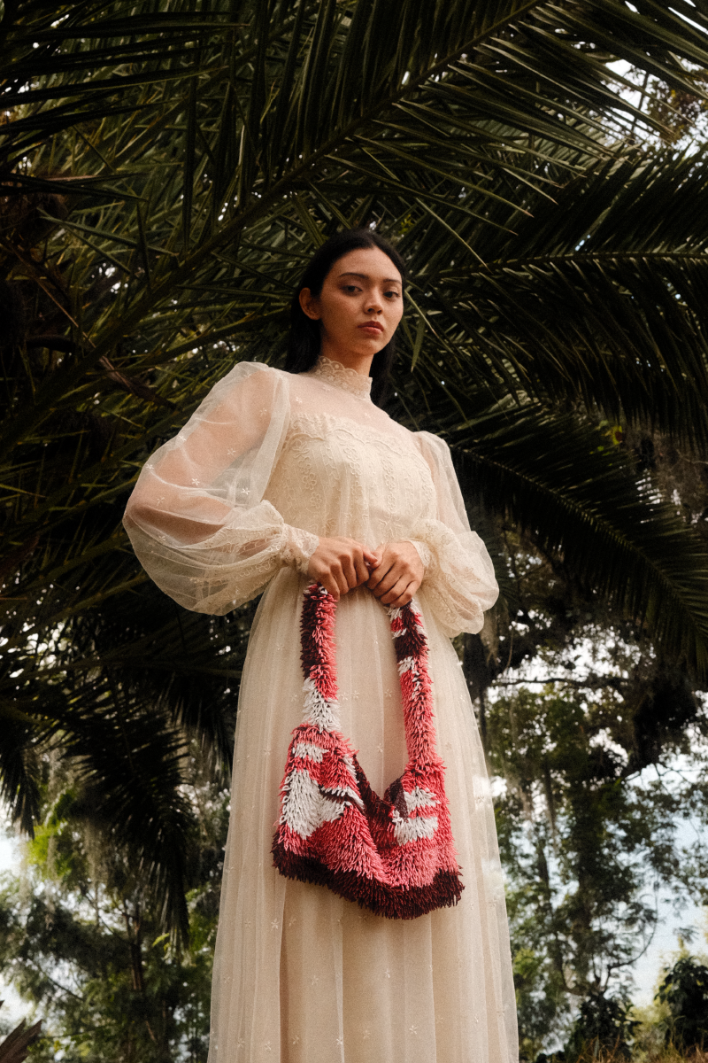 NINA PINK AND WHITE BAG - CULT MIA