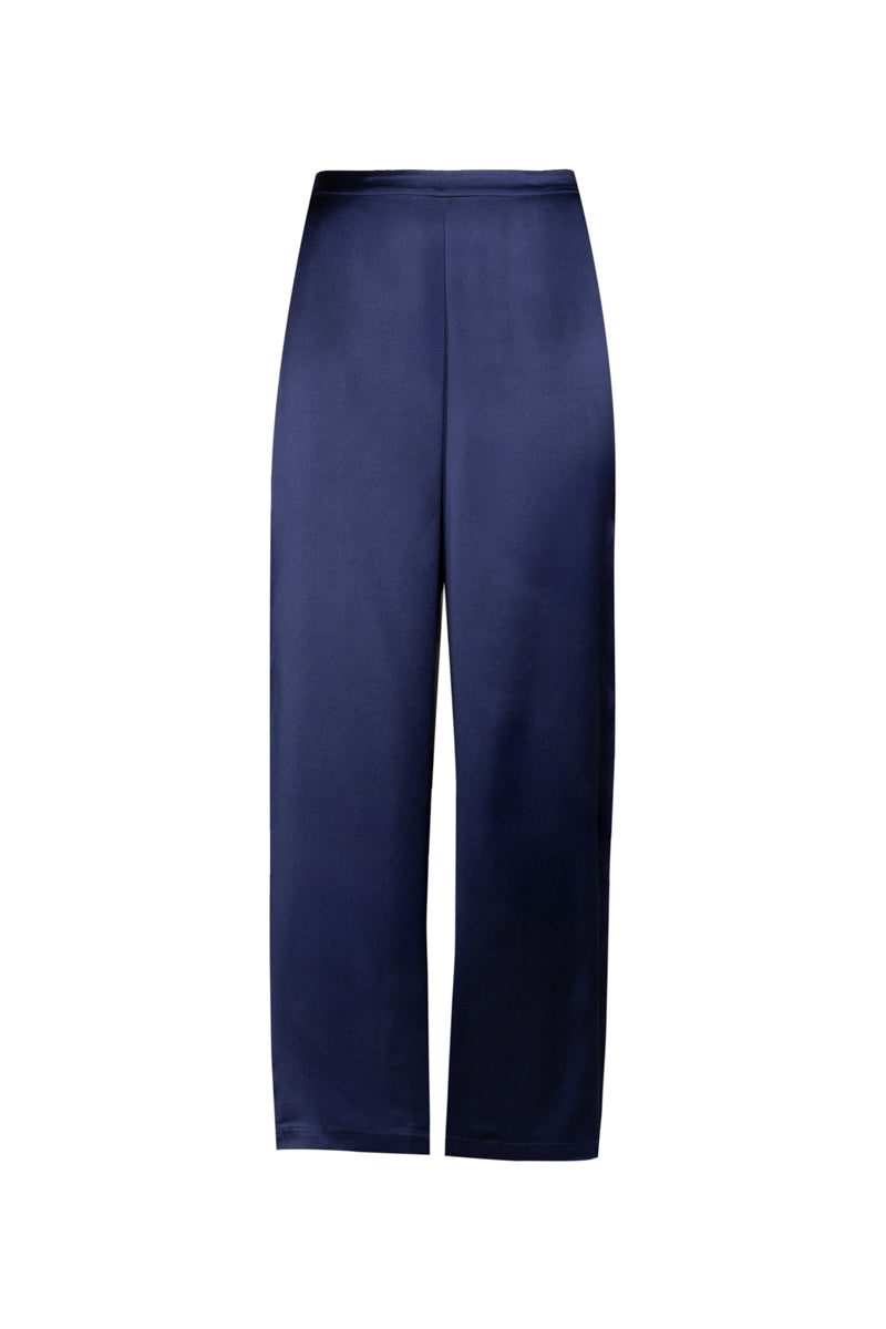 Pantalon de détente en soie Marisa Charming Lounge en bleu soirée
