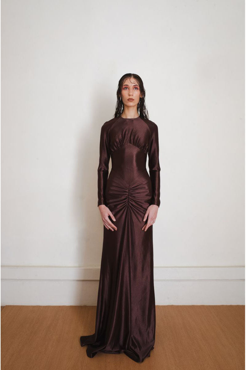 nocturne brown dress Nocturne Halter Neck Midi Dress