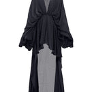 Black Noelle mini dress by Deme By Gabriella, shown on a model with stylish fit and elegant design.