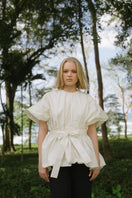 Ivory Nonora blouse by ANA + MARIA, featuring a stylish tops design with elegant fabric and detailed craftsmanship.