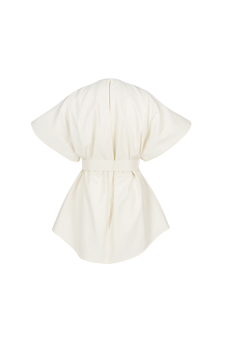 Ivory Nonora blouse by ANA + MARIA featuring a stylish, lightweight design with long sleeves and a relaxed fit.