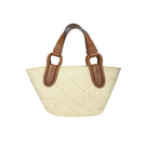 ISIDORA MALVA Nuqui Basket in tan with top handle, woven design, versatile tote bag for everyday use