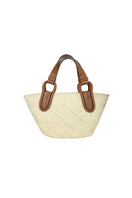 ISIDORA MALVA Nuqui Basket in tan with top handle, woven design, versatile tote bag for everyday use