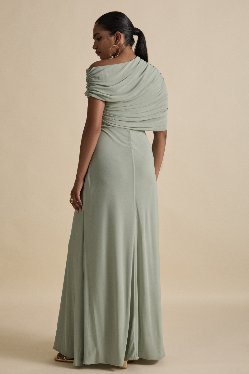 NZUI MAXI DRESS IN SMOKE GREEN | CULT MIA | Celestine & Mae NZUI MAXI DRESS IN SMOKE GREEN | CULT MIA | Celestine & Mae