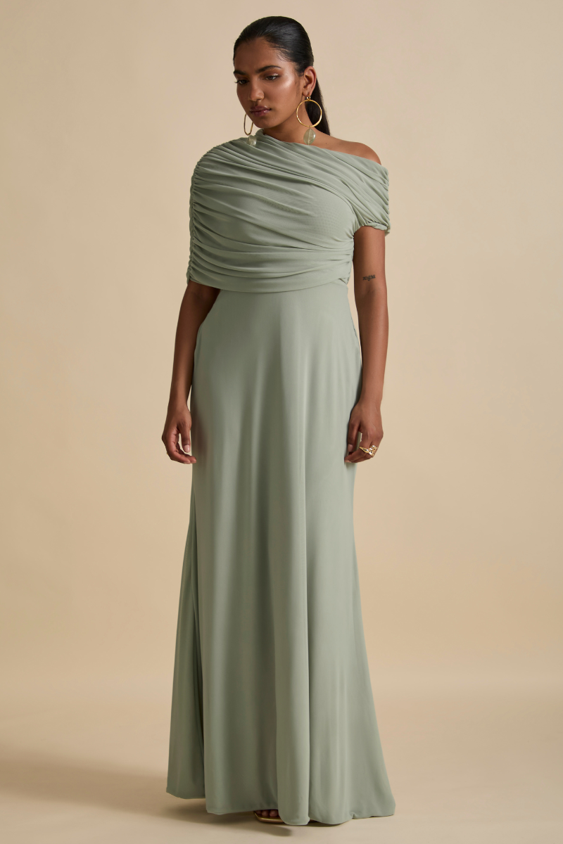 NZUI MAXI DRESS IN SMOKE GREEN | CULT MIA | Celestine & Mae NZUI MAXI DRESS IN SMOKE GREEN | CULT MIA | Celestine & Mae