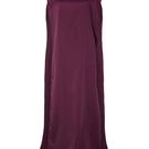 Studio NK aubergine Obscura Cape, a stylish top in rich purple, shown hanging flat with detailed fabric texture.