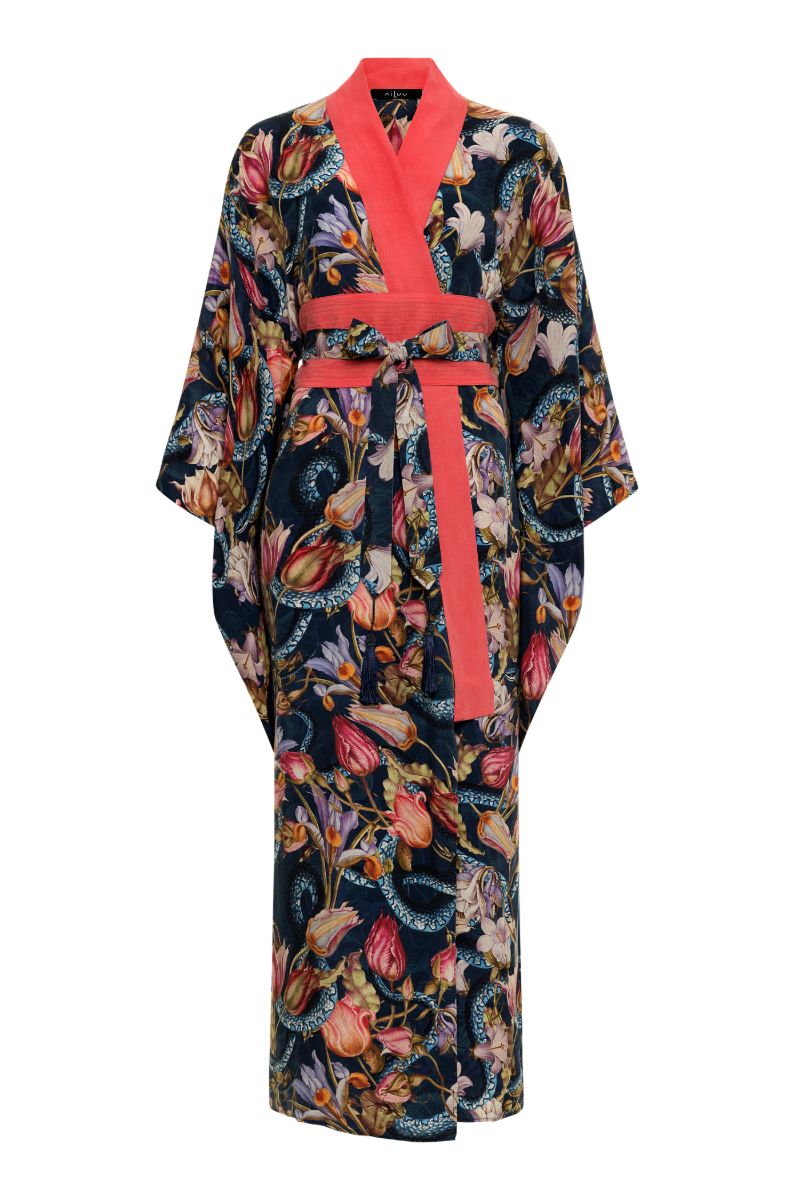 AQUAFLORA ANYA ORIENTAL KIMONO ROBE IN JACKSON - CULT MIA