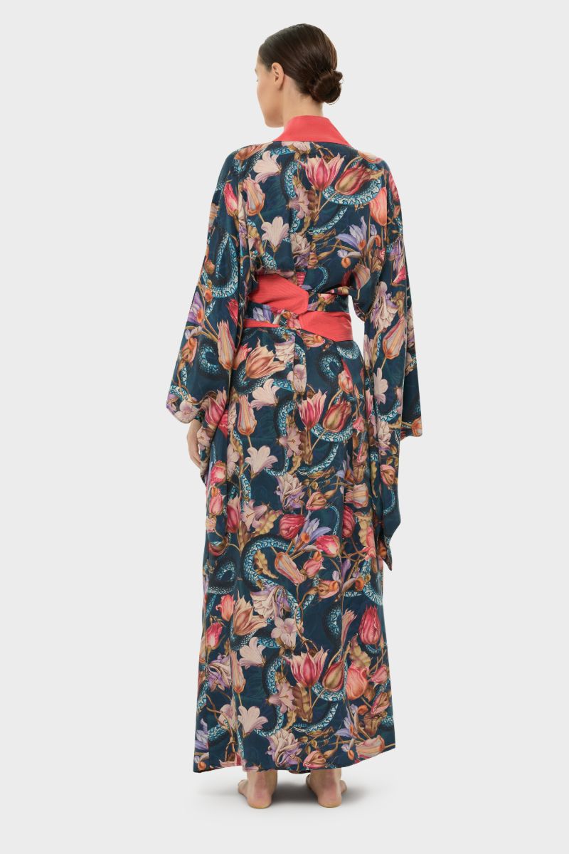 AQUAFLORA ANYA ORIENTAL KIMONO ROBE IN JACKSON - CULT MIA