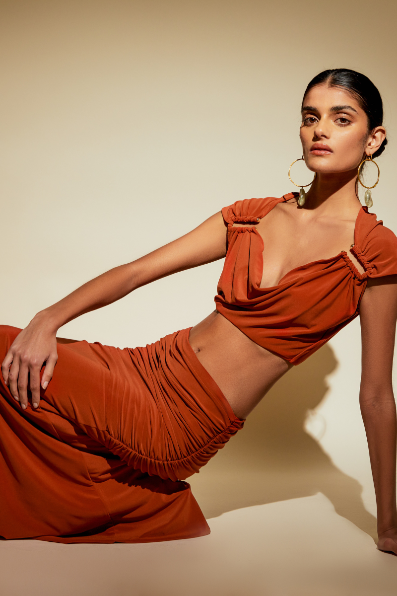 OLERIA CO-ORD SET IN ORANGE - CULT MIA