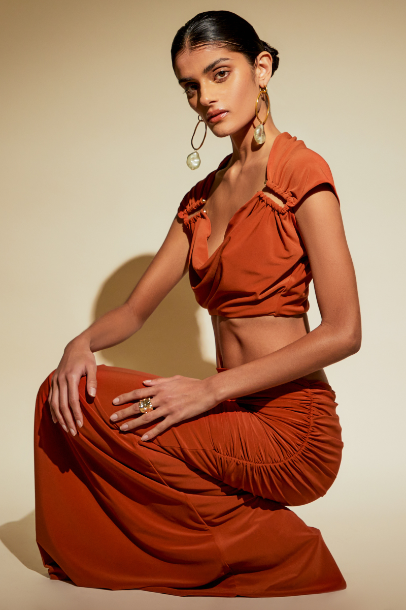 OLERIA CO-ORD SET IN ORANGE - CULT MIA