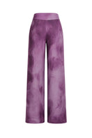 Tinta Latina Olivo pants in purple print, showcasing stylish patterned pants with a relaxed fit and vibrant design.
