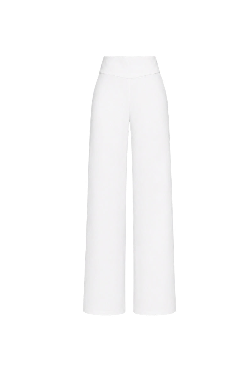 Tinta Latina Olivo Pants in White Pearl, stylish women's pants with a sleek fit and elegant white pearl color.