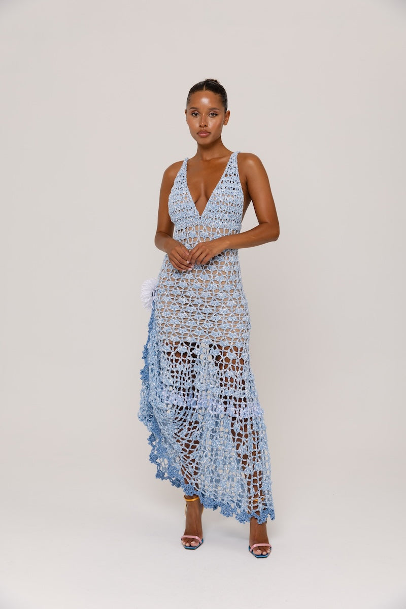 Andreeva METALLIC IRIS HANDMADE CROCHET DRESS