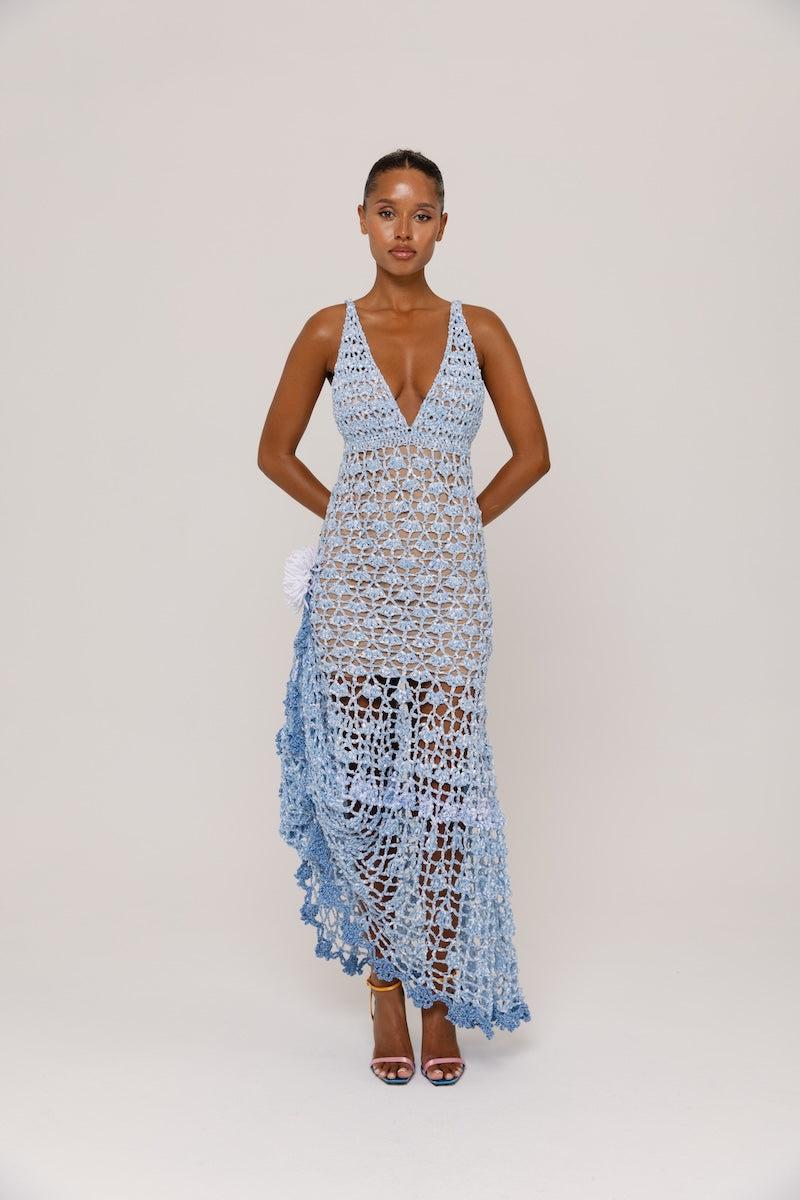 Andreeva METALLIC IRIS HANDMADE CROCHET DRESS